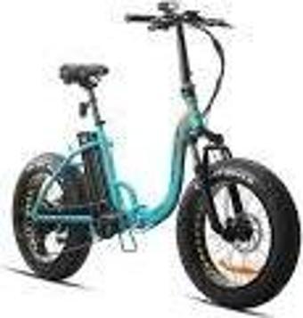 Kron Eft 100 Fat Bike Elektirikli 20 Jant 7 Vites M.disk(Mat Koyu-Turkuaz-Turuncu/siyah)