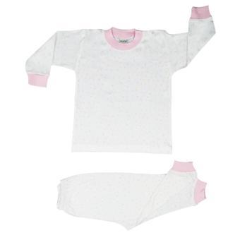 Sebi Bebe Bebek Pijama Takımı 2406 Krem - Pembe 1 Yaş