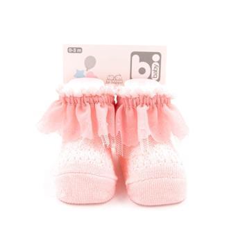 Bibaby Fistolu Bebek Çorap 68153 Pembe 0-3 Ay