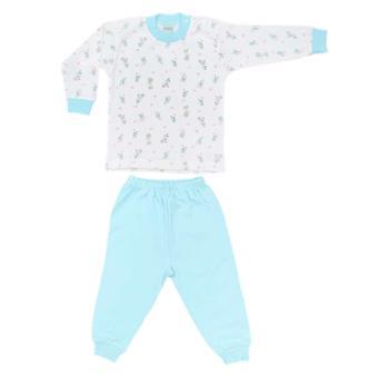 Sebi Bebe Bisikletli Bebek Pijama Takımı 2218 Turkuaz 3 Yaş