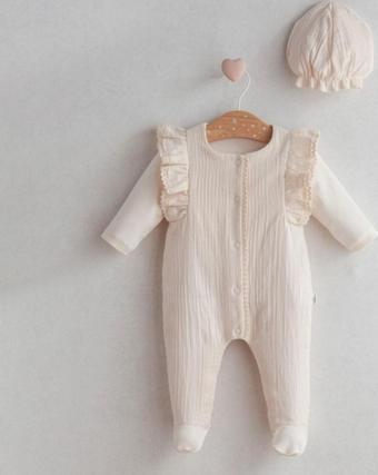 Tongs Baby Ceremony Girl Tulum 5430 Ekru 0-3 Ay