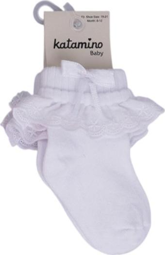 Katamino Adriyan Bebek Çorabı 46341 Beyaz 6-12 Ay