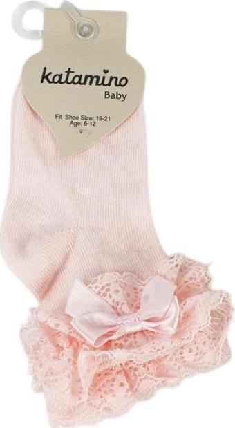 Katamino Tanla Aks Bebek Çorabı 46305 Pembe 12-18 Ay