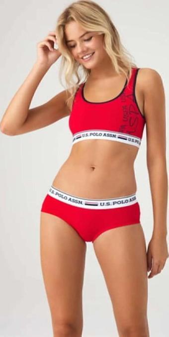 U.S. Polo Assn. Kadın Baskılı Büstiyer-Külot Takım