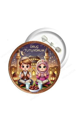 Misal Çocuk Rozet 36 - Oruç Tutuyorum (Kız - Erkek)