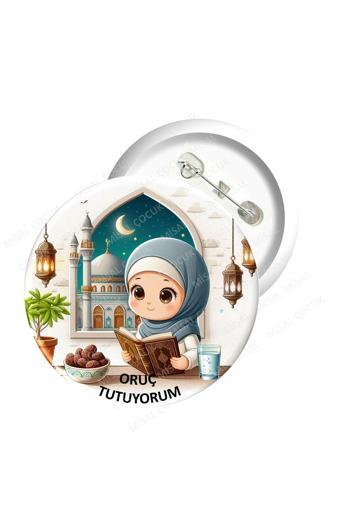 Misal Çocuk Rozet 38 - Oruç Tutuyorum (Kız)