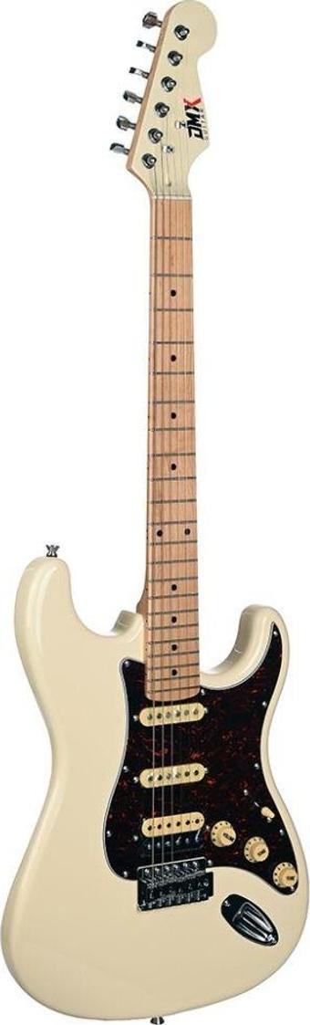 DMX Guitars DEG100 HSS OW Elektro Gitar (Olympic White)