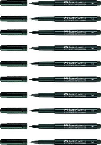 Faber-Castell Permanent S Siyah Asetat Kalemi 10 lu