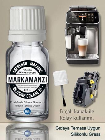 Markamanzi Espresso Kahve Makineleri İçin Gıdaya Temasa Uygun Silikon Bazlı Nsf Onaylı 10Gr Gres Philips Uyumlu