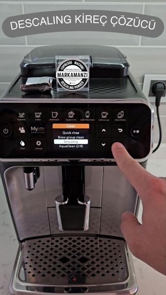 Markamanzi Espresso Kahve Makinası Kireç Çözücü Descaling 3Adx10Gr | Philips & Siemens & Nespresso Uyumlu