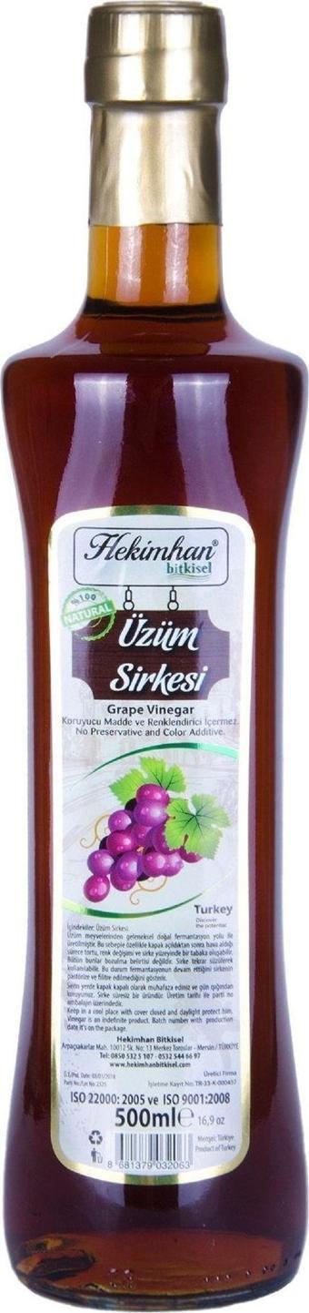 Hekimhan Bitkisel Hekimhan Üzüm Sirkesi - 500 Ml