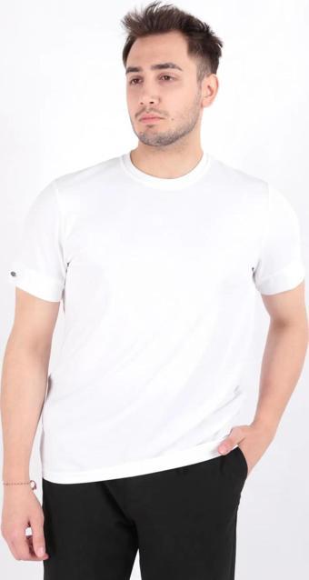 Cazador B.Yaka K.Kol  Erkek T-shirt 4127 Beyaz