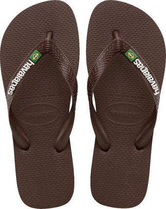 HAVAIANAS Brasil Logo Dark Brown Parmak Arası Terlik 4110850-2673