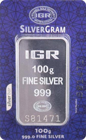 RimaGold İAR 100 Gr Gümüş Külçe