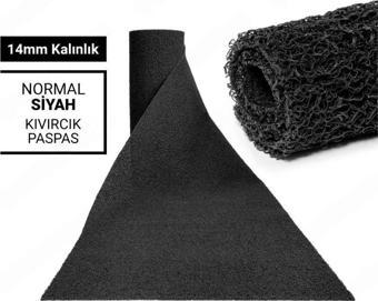 100X100CM SİYAH KIVIRCIK PASPAS-HALI KAYMAZ YOLLUK LİDYA 14MM