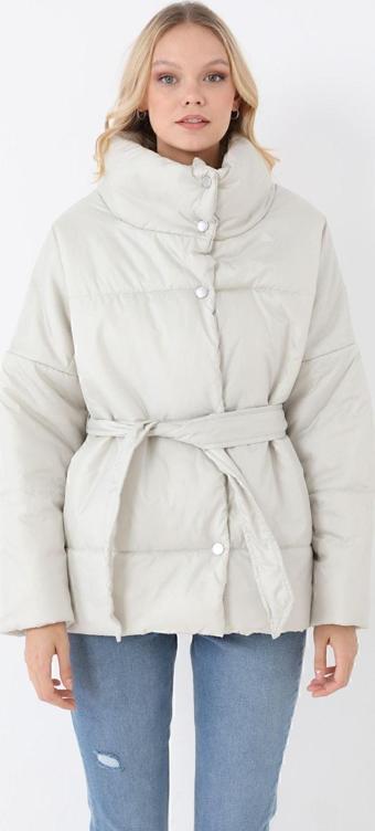 Kadın Dolgulu Astarlı Su Geçirmez Rüzgara Dayanıklı Oversize Bomber Mont Kaban Parka