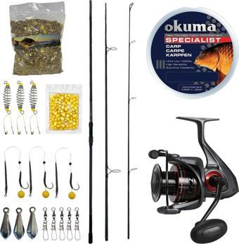 YekOutdoor Profesyonel Göl Oltası Seti Prologic C-Series 13FT 390cm 3 Parça&Okuma Ceymar C-8000A 7+1BB Olta Makinesi