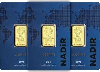 RimaGold 3 Adet 10 gr 24 Ayar NadirGold Gram Altın