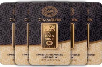 RimaGold 5 Adet 5 gr 24 Ayar İAR Gram Altın