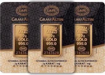 RimaGold 3 Adet 10 gr 24 Ayar İAR Gram Altın