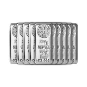 RimaGold 10 Adet NadirGold 250 Gr Gümüş Külçe