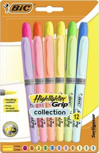 Bic Pastel 6 Pastel + 6 Canlı Renk 12'li Fosforlu Kalem