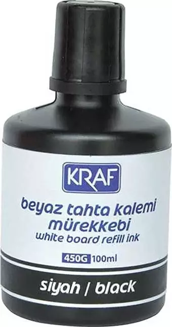 KRAF Beyaz Tahta Kalemi Mürekkebi 100 ml Siyah