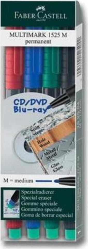Faber-Castell 152504 Asetat Kalemi M 4 Renk (Cd Kalemi)