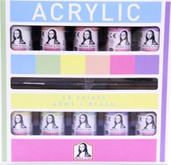 Monalisa Mona Lisa Chalky Pastel Akrilik Boya 10 Renk X 40 Ml (fırça Hediyeli) ML122C