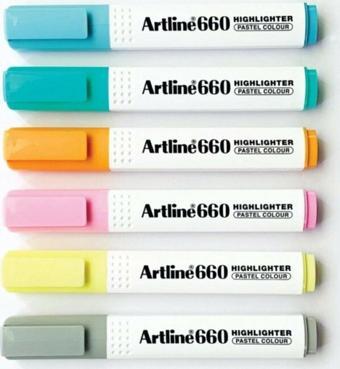 Artline 660 Fosforlu Kalem Pastel Serisi 6 Renk Set