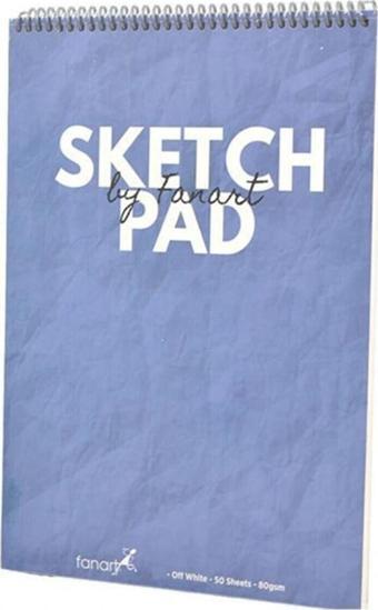 Fanart Academy Sketch Pad A3 Mavi Kapak 80 Gr 50 Yp Üstten Spiralli