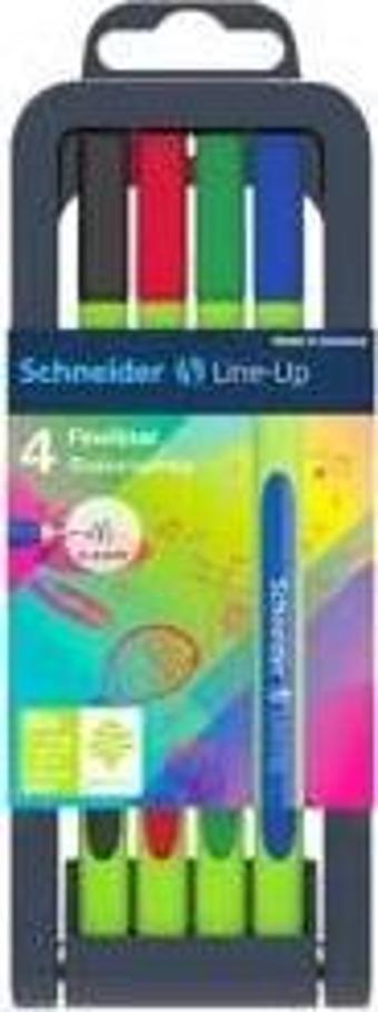 Schneider Line Up Fiber Uç Kalem 04 mm 4'lü Set Fineliner 191094