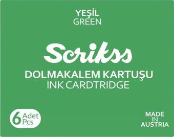 Scrikss Dolmakalem Kartuşu Yeşil 6'Lı