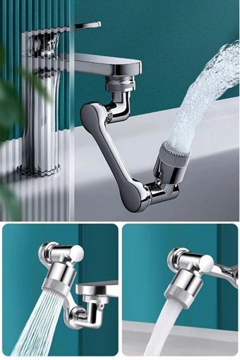 Tafce 1080 Derece Dönebilen 2 Modlu Mutfak Musluk Başlığı Banyo Musluk Ucu Evrensel Fonksiyonlu Başlık