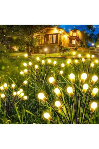 Tafce Solar Ateşböceği Lambası Yıldız Yağmuru Güneş Enerjili Led Bahçe Su Geçirmez Işık 2 Adet