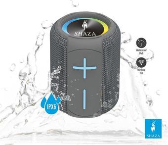 Shaza Taşınabilir Bluetooth Hoparlör Ipx6 Suya Dayanıklı - 6W Ses Çıkışı Gri