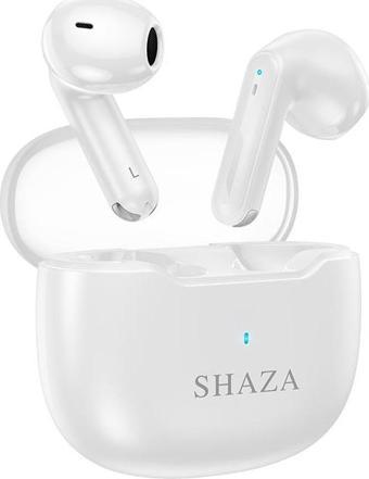 SHAZA Air7 Gürültü Azaltma ENC 4 Mikrofonlu Bluetooth 5.3 TWS Kulaklık Beyaz