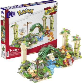 Mega Bloks Mega Pokémon Orman Harabeleri Yapı Seti HDL86, Diğer Dünyalara Bağlanabilen 464 Uyumlu Yapı Bloku ve Parça