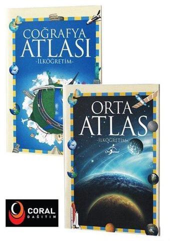 İlköğretim Coğrafya Atlası ve Orta Atlas Seti - 2 Kitap Takım - Kolektif  - Coral Dağıtım