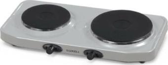 Luxell Lx-7021 Hotplate Emaye Çiftli Elektrikli Ocak Gri