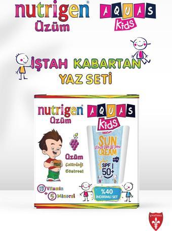 Nutrigen Üzüm + Aquas Kids SPF 50+ Sun Cream Çocuk Güneş Kremi Yaz Seti (%40 İndirimli)