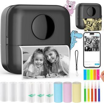 Mini Fotoğraf Resim Yazıcı Kablosuz Etiket Yazıcı Baskı Makinesi Ios Android Uyumlu Termal Printer