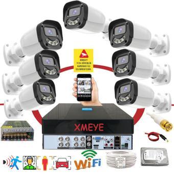 7 li Araç İnsan Yüz Tanımalı Hareket Algılayan 5 MP Lens 4 Warm Led Gece Renkli Kamera Seti 2304W
