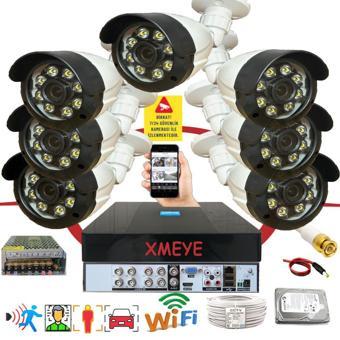 7 li Araç İnsan Yüz Tanımalı Hareket Algılayan 5 MP Lens 8 Warm Led Gece Renkli Kamera Seti 2308W