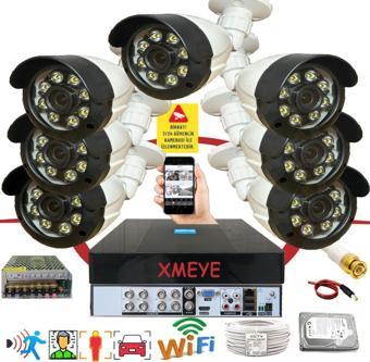 7 li Araç İnsan Yüz Tanımalı Hareket Algılayan 5 MP Lens 8 Warm Led Gece Renkli Kamera Seti 2308W
