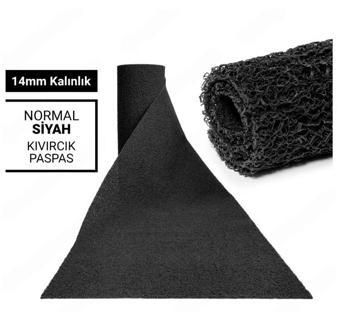 100X250CM SİYAH KIVIRCIK PASPAS-HALI KAYMAZ YOLLUK LİDYA 14MM