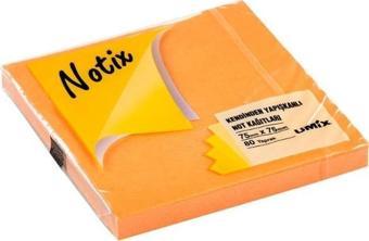 Notix Yapışkanlı Not Kağıdı Neon Turuncu 75 mm x 75 mm 80 Yaprak