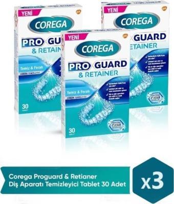 Corega Proguard & Ortodontik Temizleyici 30 Tablet  3 ADET- SKT: 12/2027