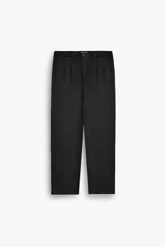 Wamoss 2025  Oversize Bol Paça Kumaş Pantolon Pl11 Siyah 5XL