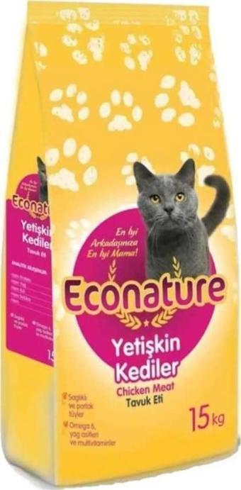 Econature Tavuklu Yetişkin Kedi Maması 15 Kg